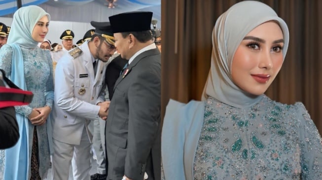 7 Potret Syahnaz Sadiqah Temani Pelantikan Jeje Govinda Jadi Bupati, Baru Sehari Dilantik Sudah Diremehkan