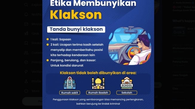 Etika penggunaan klakson dari polisi (X)