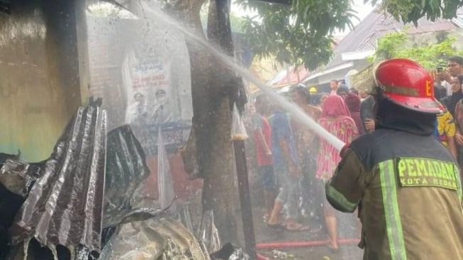 6 Rumah di Medan Perjuangan Hangus Terbakar, Diduga Gara-gara Kompor Gas Meledak