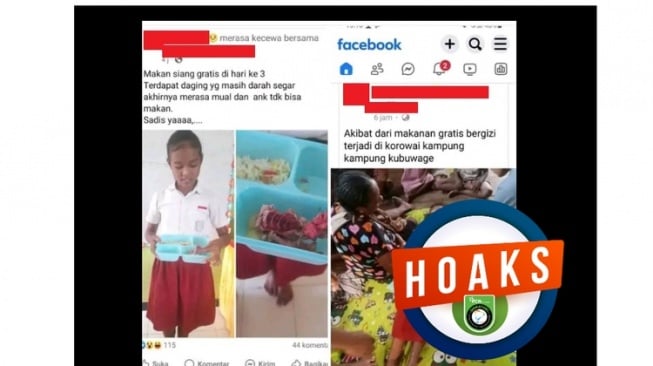 Hoaks Anak SD di Boven Digoel Meninggal karena Makan Bergizi Gratis (Facebook.com)