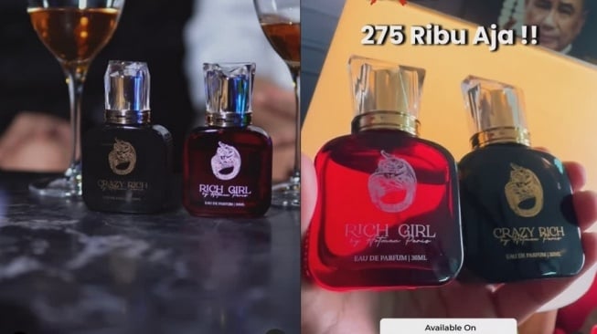 Parfum Crazy Rich dan Rich Girl milik Hotman Paris. [Instagram/@crazyrichbyhotmanparis]