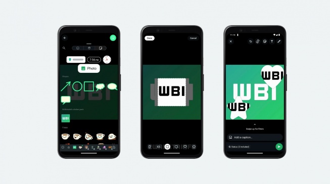 Fitur foto stiker di status WhatsApp. [WABetaInfo]