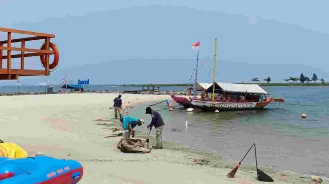 Laut Ancol Terus Terima Kiriman Sampah Sejak Januari