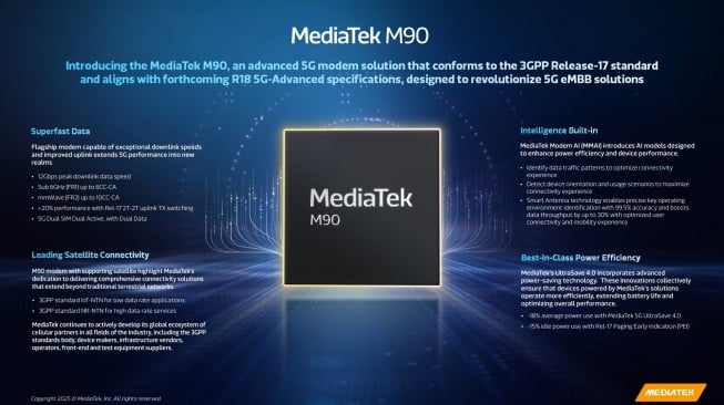 Chip modem MediaTek M90. [MediaTek]