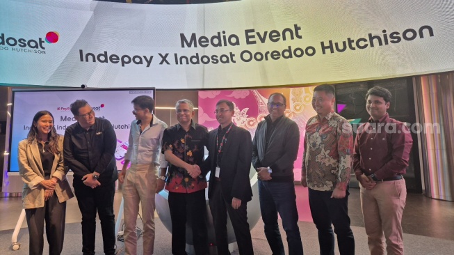 Kolaborasi Indepay x Indosat Ooredoo Hutchison hadirkan fitur baru bikin transaksi cepat, mudah, dan aman, di Jakarta, Senin (3/3/2025). [Suara.com/Dythia]