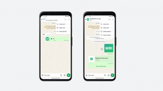 Fitur menu panggilan baru WhatsApp. [WABetaInfo]