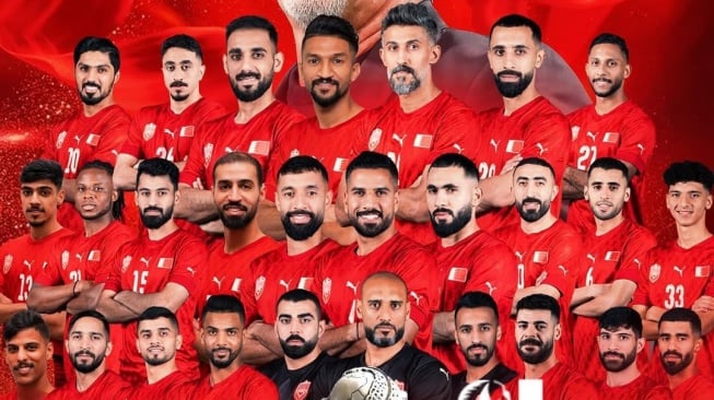 Bahrain rilis pemain jelang lawan timnas Indonesia di Kualifikasi Piala Dunia 2026. (Instagram/@bahrainnt)