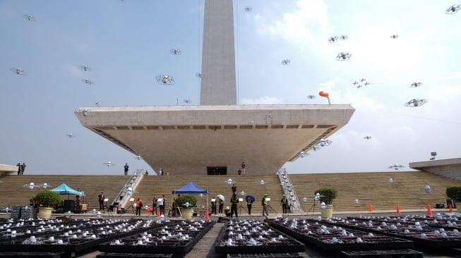 Teknologi Aerial Terkini Hadirkan Hiburan Visual Spektakuler, Ribuan Drone Beraksi