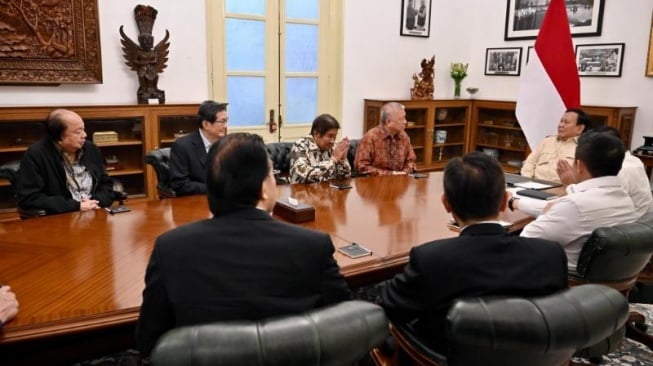 Pertemuan antara Presiden Prabowo Subianto dengan para konglomerat di Istana Kepresidenan, Jakarta. (Foto: Biro Pers Sekretariat Presiden)