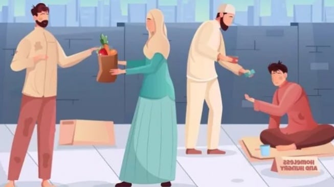 Ilustrasi zakat fitrah. [Freepik]