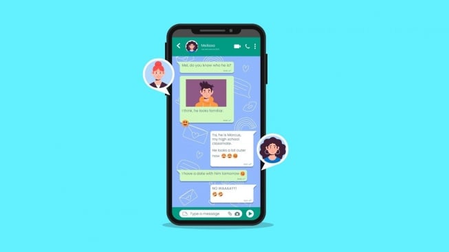 Ilustrasi aplikasi WhatsApp. [Freepik]