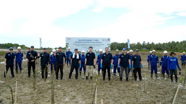 Yamaha Tanam Ratusan Ribu Mangrove di Bone