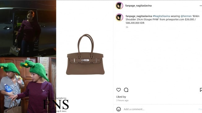 Tas Hermes Nagita Slavina (Instagram/@fanpage_nagitaslavina)