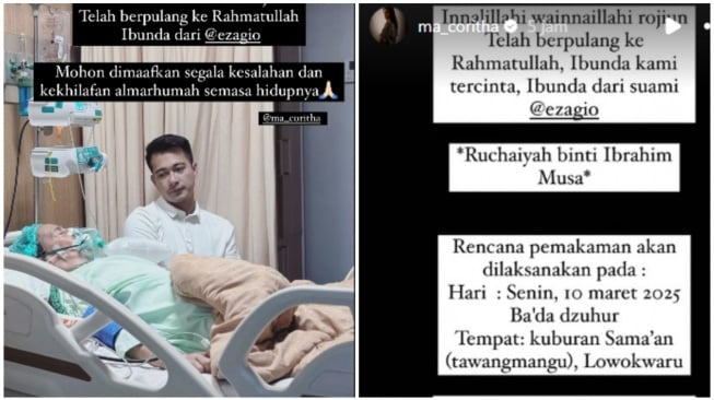 Ibu Eza Gionino meninggal dunia (Instagram)