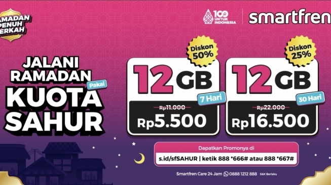 Paket diskon kuota Smartfren