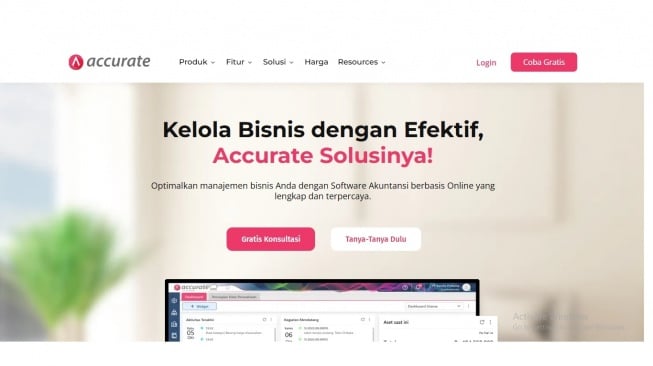 Software akuntansi Accurate Online. [Accurate Online]