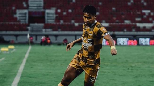 Striker Dewa United, Septian Bagaskara dipanggil Patrick Kluivert ke Timnas Indonesia. [Dok. IG Septian Bagaskara]