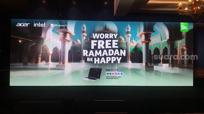 Worry Free Ramadan, Be Happy Acer. [Suara.com/Lintang Siltya Utami]