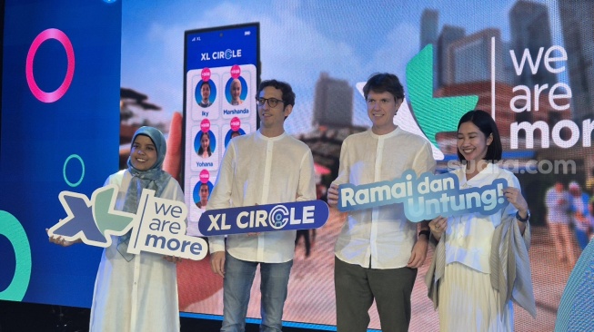 XL Axiata luncurlan fitur baru XL Circle, Jakarta, Rabu (13/3/2025). [Suara.com/Dythia]