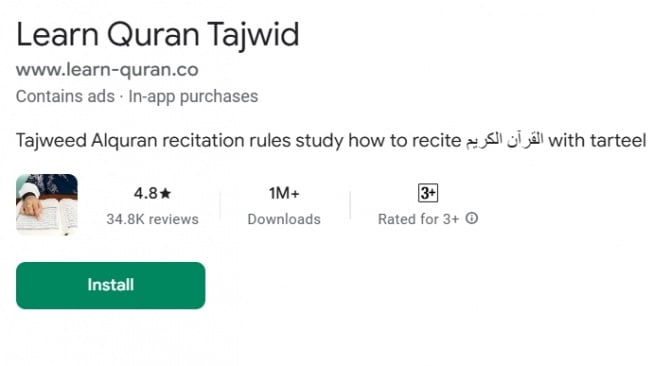 Game Learn Quran Tajwid. [Play Store]