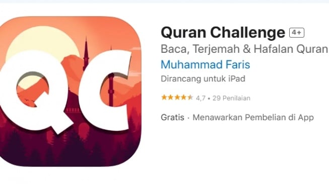 Ilustrasi Quran Challenge [Apple App Store]