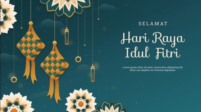 Kartu Ucapan Selamat Idul Fitri. (Freepik)