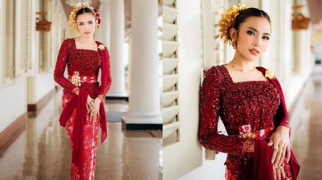 Inspirasi outfit merah maroon untuk perempuan (Instagram)