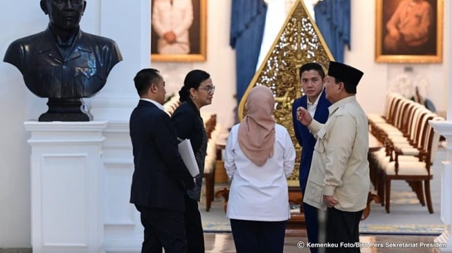 Presiden Prabowo saat mengumumkan pembayaran THR bagi para ASN. [Dok Kementerian Keuangan]