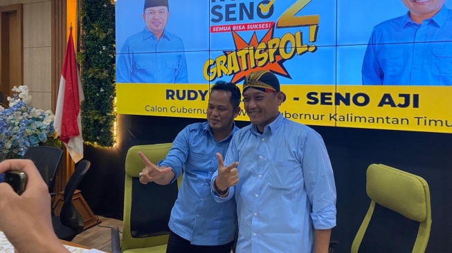 Gubernur dan Wakil Gubernur Kaltim, Rudy-Seno saat kampanye program Gratispol. [Ist]