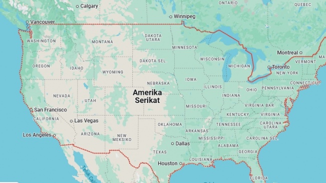 Peta Amerika Serikat (Google Maps)