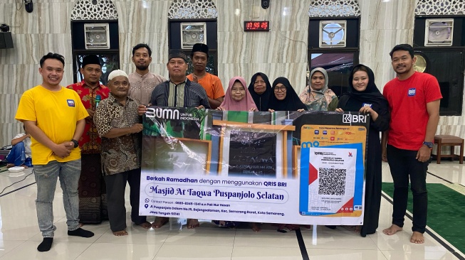 BRI Sudiarto Dukung Digitalisasi Infaq dan Sedekah di Masjid At-Taqwa Puspanjolo