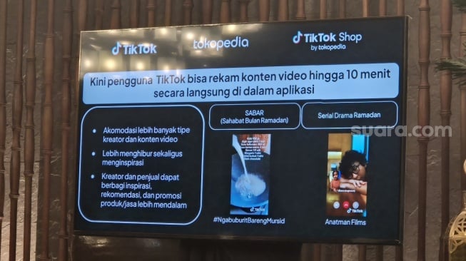 Fitur video TikTok sekarang 10 menit, dalam Tren Ramadan 2025 di Jakarta, Senin (18/3/2025). [Suara.com/Dythia] 