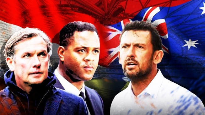 Menilik Head to Head antara Patrick Kluivert vs Tony Popovic, pelatih Timnas Indonesia dan Australia yang akan beradu taktik di Matchday ke-7 grup C Kualifikasi Piala Dunia 2026 zona Asia. (Suara.com)