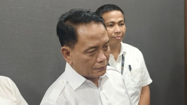 Kepala Korps Pemberantasan Tindak Pidana Korupsi (Kortastipidkor) Polri Irjen Pol. Cahyono Wibowo berbicara dengan awak media di Gedung Bareskrim Polri, Jakarta Selatan, Selasa (18/3/2025). (ANTARA/Nadia Putri Rahmani)