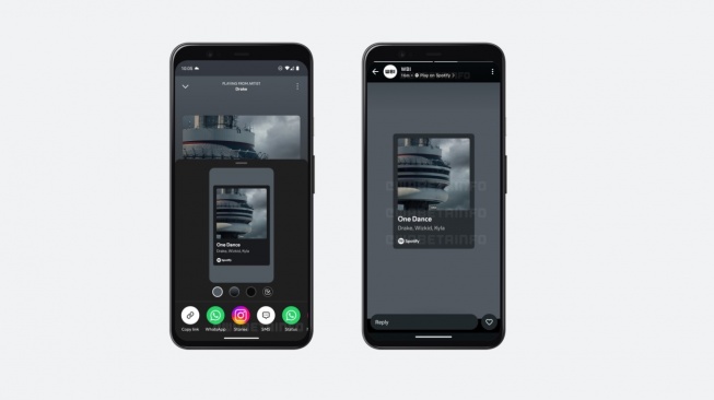 Fitur lagu Spotify di WhatsApp. [WABetaInfo]