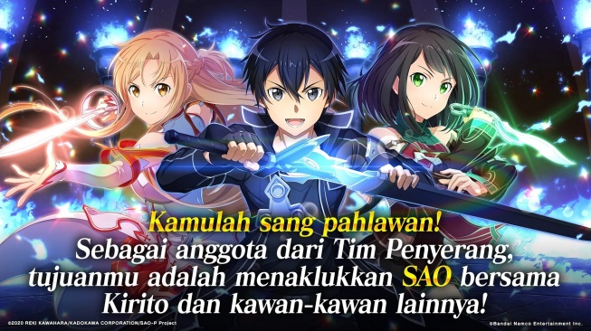 Rekomendasi Game Anime Terbaik di HP Android - SwordArtOnline: IntegralFactor. [Google Play Store]