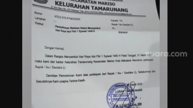 Diduga Minta THR ke Pengusaha, Lurah di Makassar: Untuk Bagi Takjil