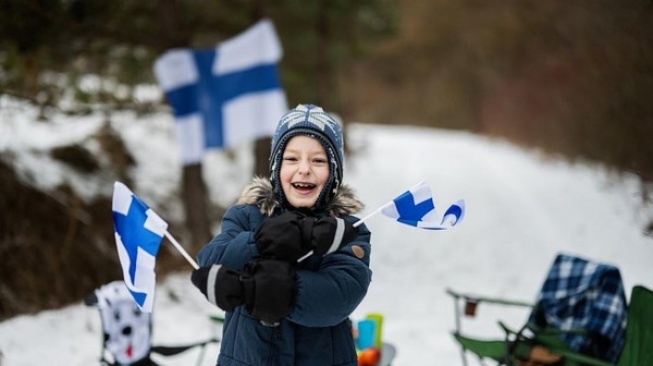 Ilustrasi Finlandia Jadi Negara Paling Bahagia di 2025. [Ist]