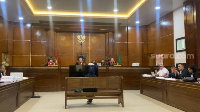 Suasana sidang kasus dugaan pencemaran nama baik Razman Arif Nasution vs Hotman Paris di Pengadilan Negeri Jakarta Utara, Kamis (20/3/2025). [Suara.com/Tiara Rosana]