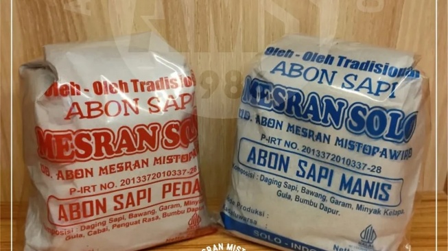 Abon Mesran, oleh-oleh khas Solo yang tahan lama. (Instagram)