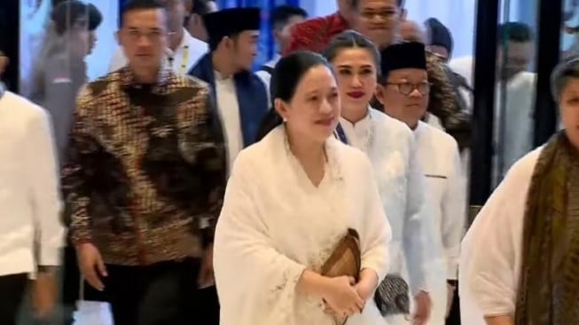 Ketua DPP PDIP Puan Maharani hadir dalam agenda buka bersama Partai NasDem, Jumat (21/3/2025). [Tangkapan layar]