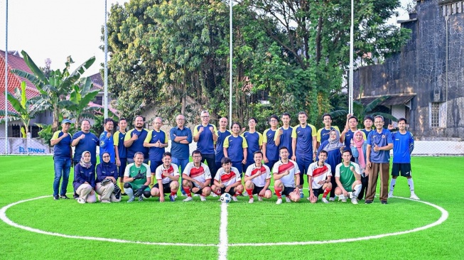 Mantan pemain Timnas Indonesia, Gunawan Dwi Cahyo hadir langsung dalam peresmian Sport Hub. [Dok. Istimewa]