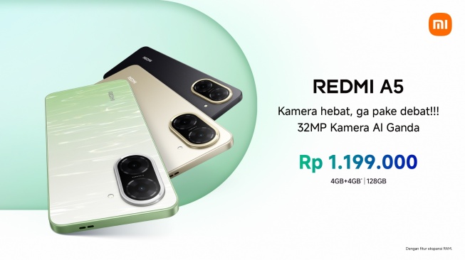 Harga Redmi A5, HP Murah Sejutaan yang Resmi Meluncur ke Pasar Indonesia