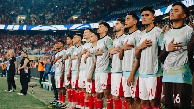 Pemain cadangan Timnas Indonesia saat melawan Australlia dalam lanjutan babak ketiga Kualifikasi Piala Dunia 2026 [Instagram Eliano Reijnders]