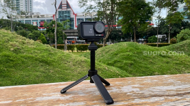 Review DJI Osmo Action 5 Pro. [Suara.com/Dicky Prastya]