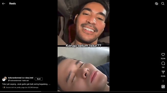 Momen diduga Robby Purba dan Oky Pratama video call (Instagram/@kokorandomreal)