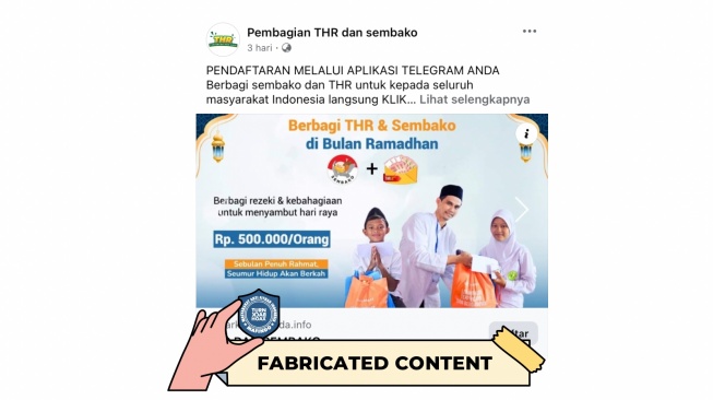 CEK FAKTA: Benarkah Ada Pembagian THR dan Sembako Gratis dari Pemerintah?