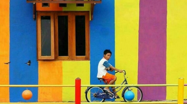 Kampung Pelangi Bejalen, Ambarawa, Jawa Tengah. (Twitter)