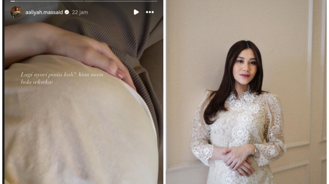 Bayi Aaliyah Massaid semakin aktif di dalam perut (Instagram)