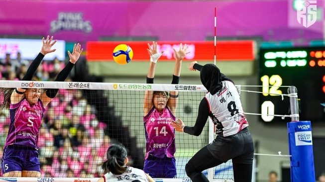 Final Leg Ketiga V-League Red Sparks vs Pink Spiders: Megawati Bikin Ratu Voli Malu [Instagram Red Sparks]